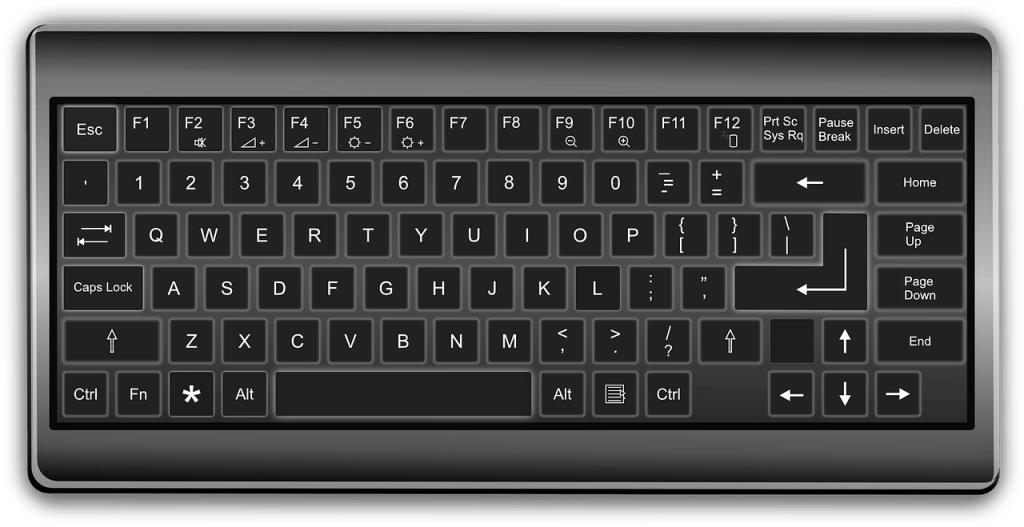 Picture of a computer keyboard